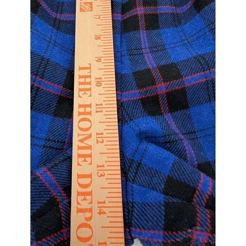 Vintage Plaid Pleated Pants Womens Size 8 Blue Wool Blend Lined High Waisted